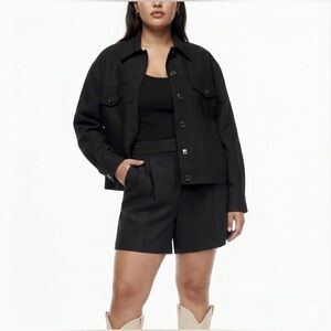 Aritzia Wilfred Wayward Jacket Black Size XL Polished Minimalist Professional